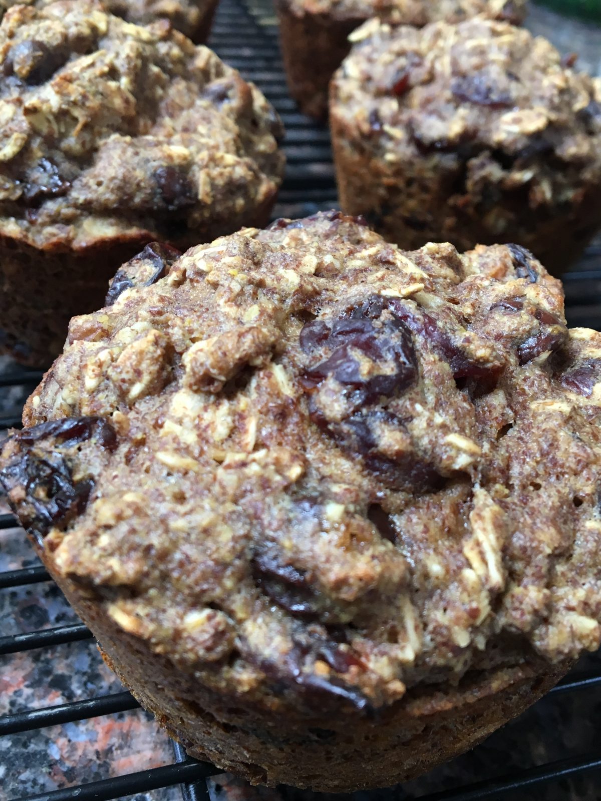 Chocolate Cherry Flaxseed Muffins My Run Away Kitchen